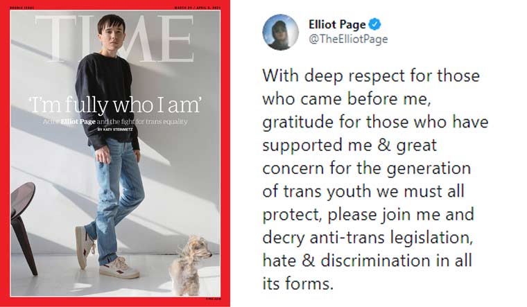 Elliot Page first trans man to feature on cover of Elliot Page first trans man to feature on cover of