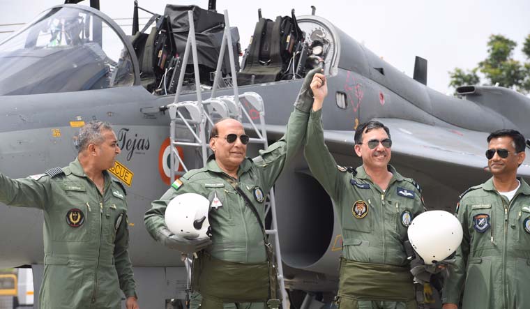 After sortie, Rajnath touts export potential of Tejas fighter- The Week
