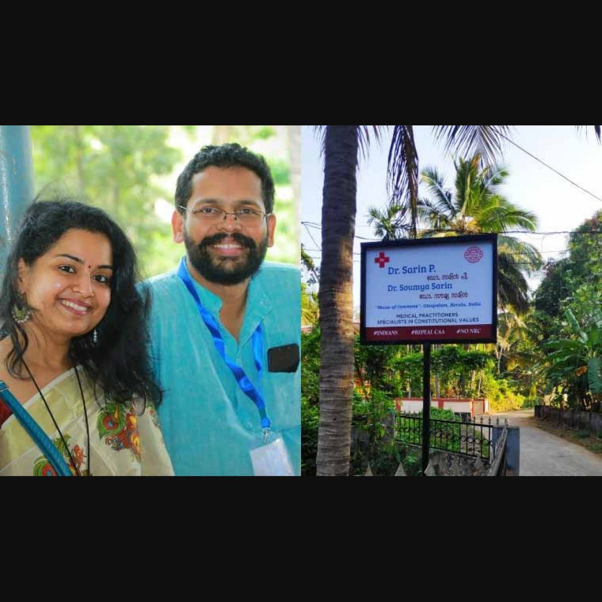 Unique anti-CAA protest Kerala doctor couples signboard triggers debate