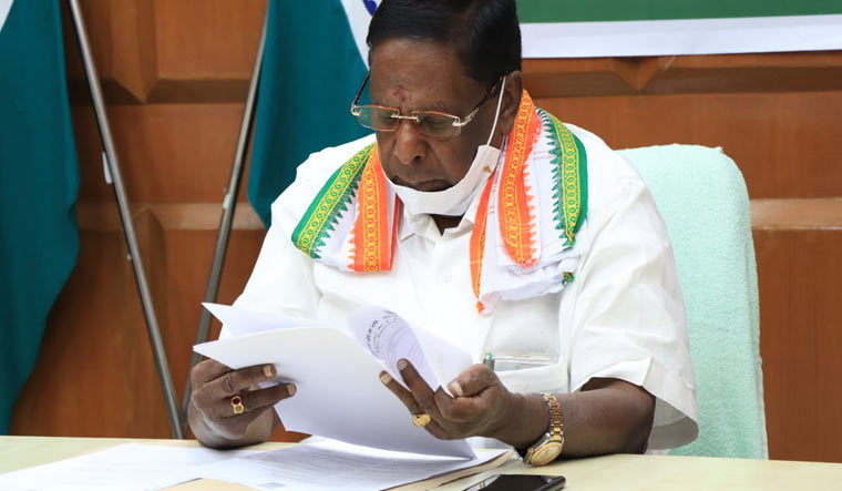 Puducherry floor test: Puducherry CM V Narayanasamy lost the majority as he lost trust vote. He also resigned from his designation. 