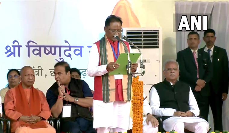 Vishnu Deo Sai takes oath as Chhattisgarh CM; Arun Sao, Vijay Sharma deputies - Vimarsana News