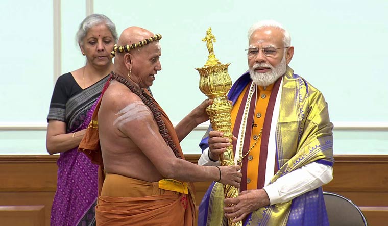 Kept on display as walking stick, 'Sengol' now getting its deserved place, says Modi - Vimarsana News