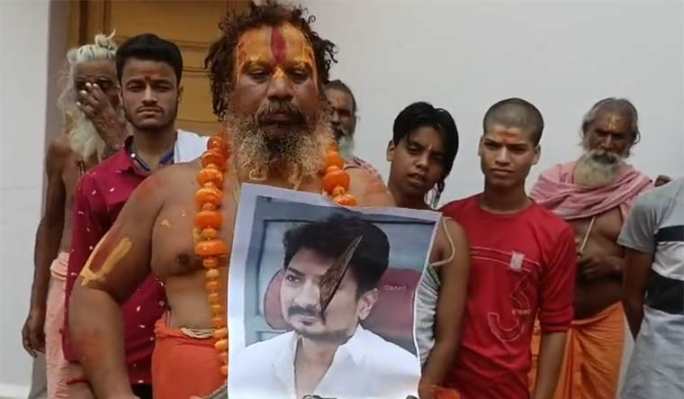Sanatan Dharma remark: Ayodhya saint stages symbolic beheading of Udhayanidhi Stalin - Vimarsana News