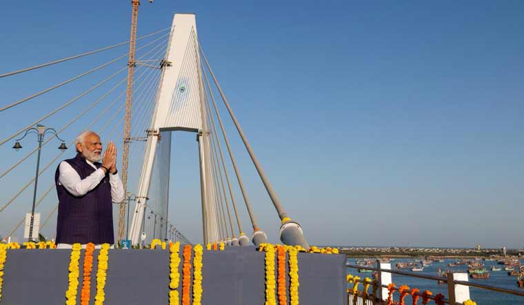 PM in Gujarat: Modi unveils cable-stayed 'Sudarshan Setu' bridge, to inaugurate 5 AIIMS - Vimarsana News