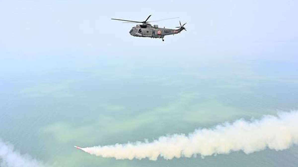 Big boost to naval strike firepower as DRDO, Indian Navy achieve first-ever salvo launch of anti-ship missile from helicopter