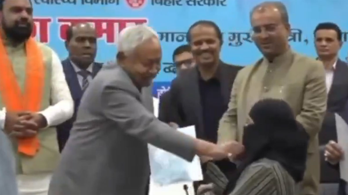 Woman doctor, whose hijab was pulled down by CM Nitish Kumar, fails to join duty