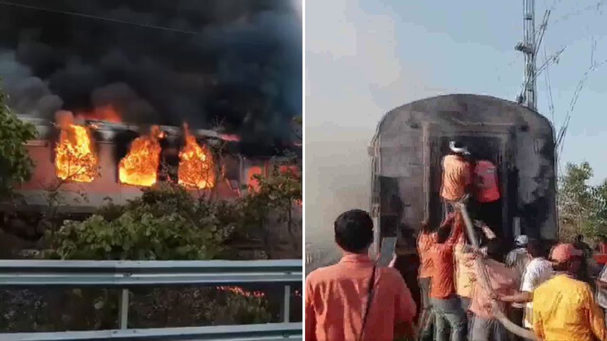 Rajdhani Express accident: Massive blaze under control, but 5-6 trains ...