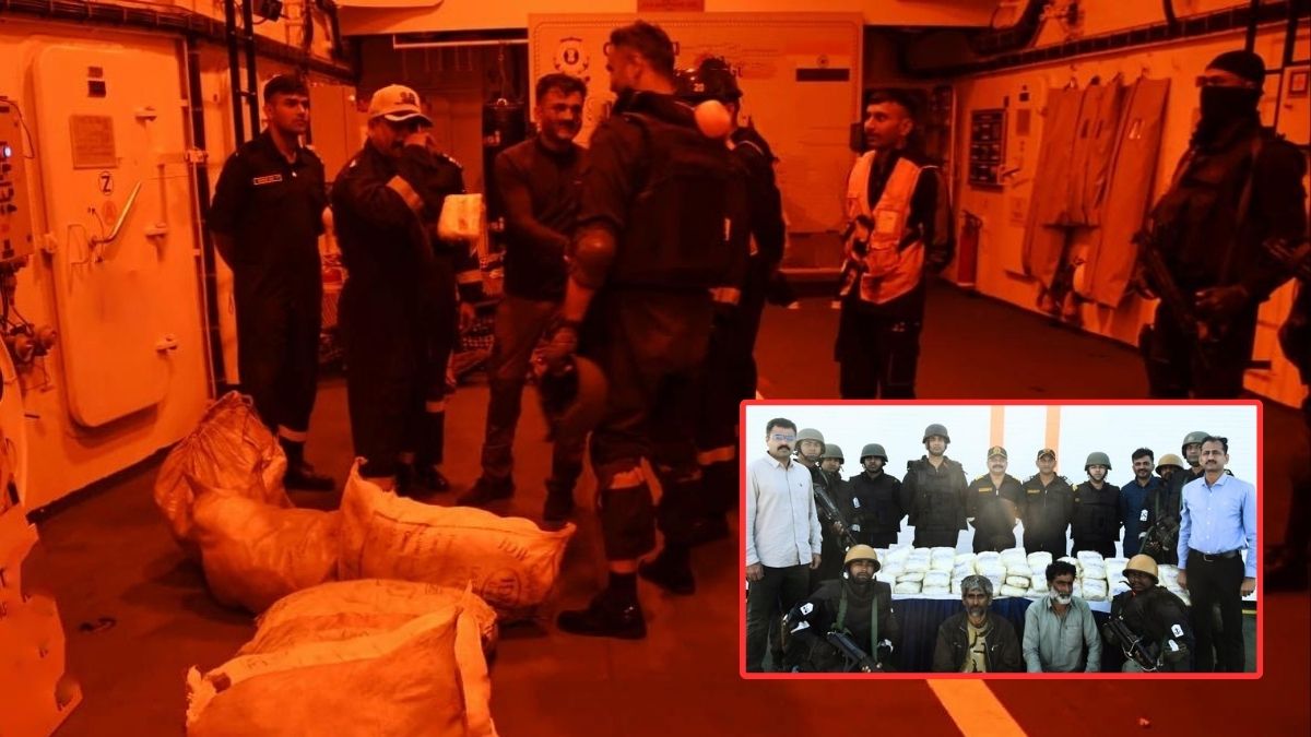 Indian Coast Guard, Gujarat ATS seize 203 kg suspected drugs after high-speed chase off Porbandar