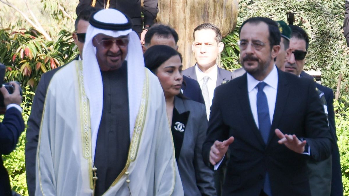 This picture of UAE President Sheikh Mohamed bin Zayed Al Nahyan in Cyprus has triggered Turkey