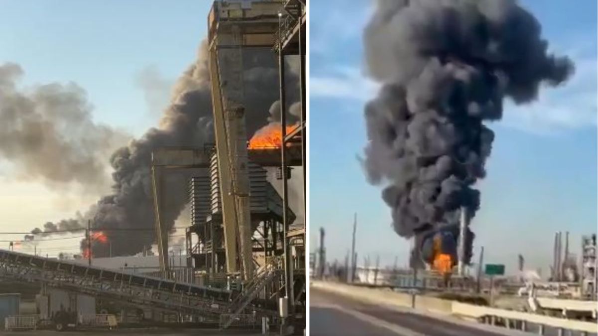 What caused the fire and explosion at the Texas Valero oil refinery in Port Arthur?